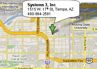 Systems 3, Inc - Map (Click Here Graphic Not Available)
